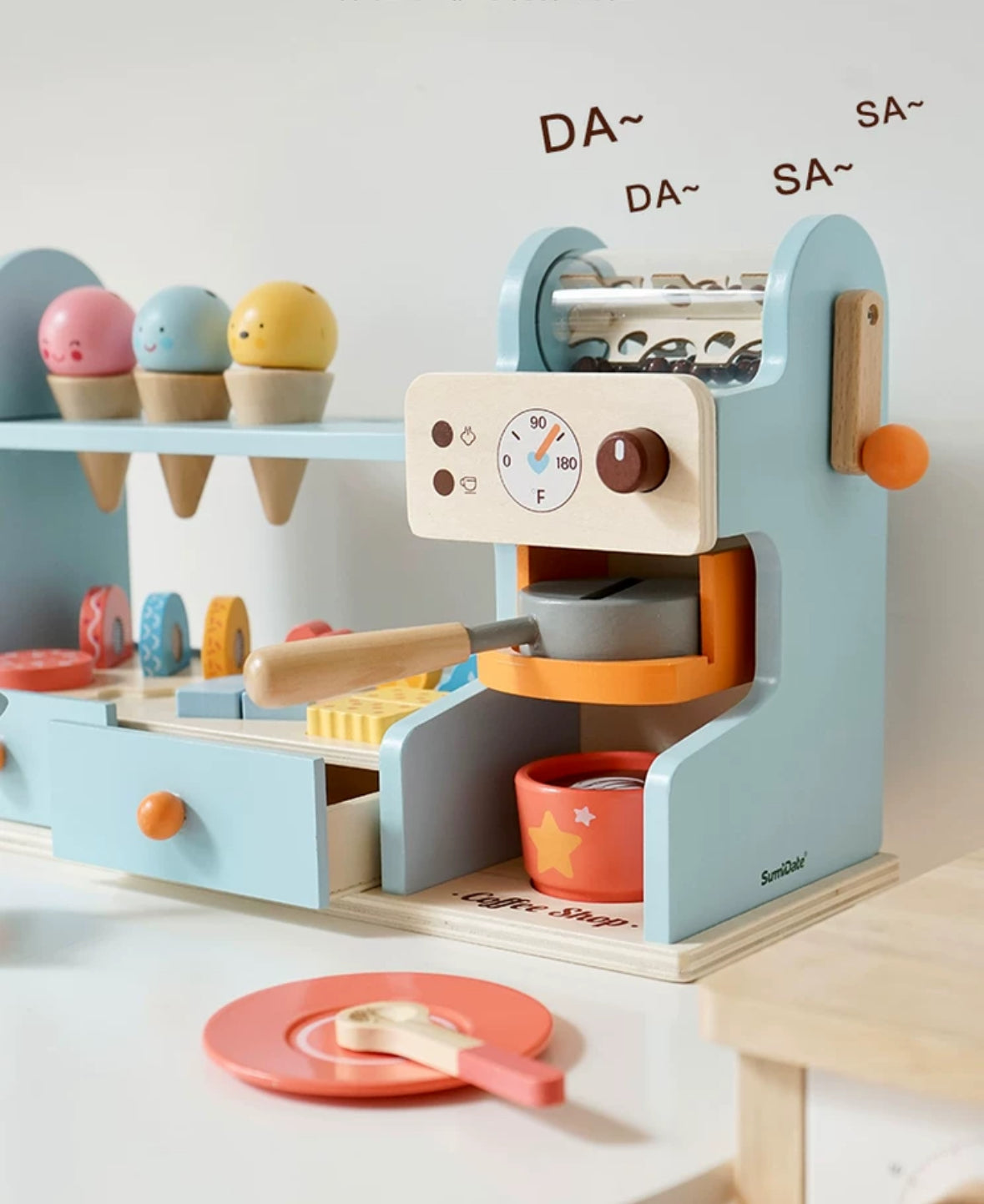 Wooden Coffee & Dessert Playset