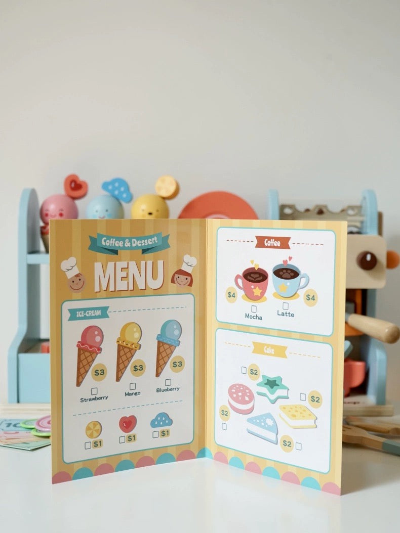 Wooden Coffee & Dessert Playset