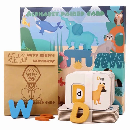 Wooden Alphabet/Number Paired Card
